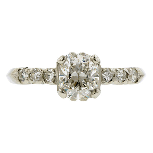 Vintage Diamond Engagement Ring, Cushion 0.86ct:: Doyle & Doyle