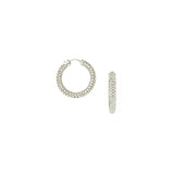Pavé Diamond Hoop Earrings, from Doyle & Doyle antique and vintage jewelry boutique