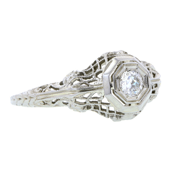 Art Deco Diamond Engagement Ring, TRB 0.16ct :: Doyle & Doyle