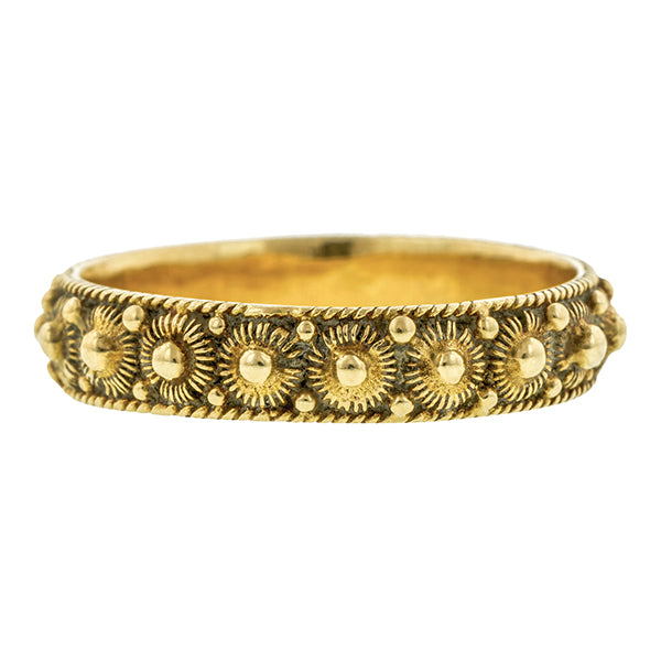 Antique Etruscan Revival Wedding Band Ring:: Doyle & Doyle