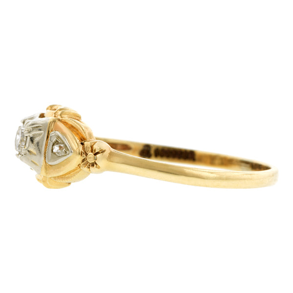 Vintage Diamond Engagement Ring, RBC 0.06ct:: Doyle & Doyle
