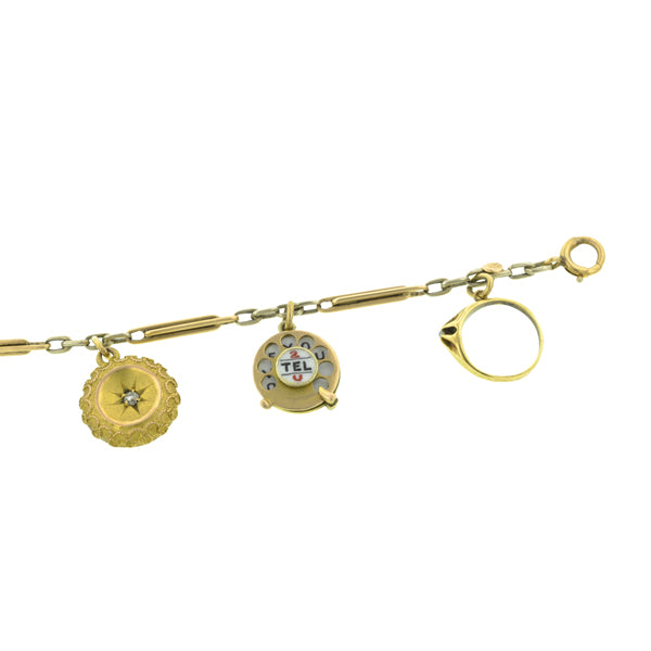 Charm Bracelet w Antique & Vintage Charms:: Doyle & Doyle