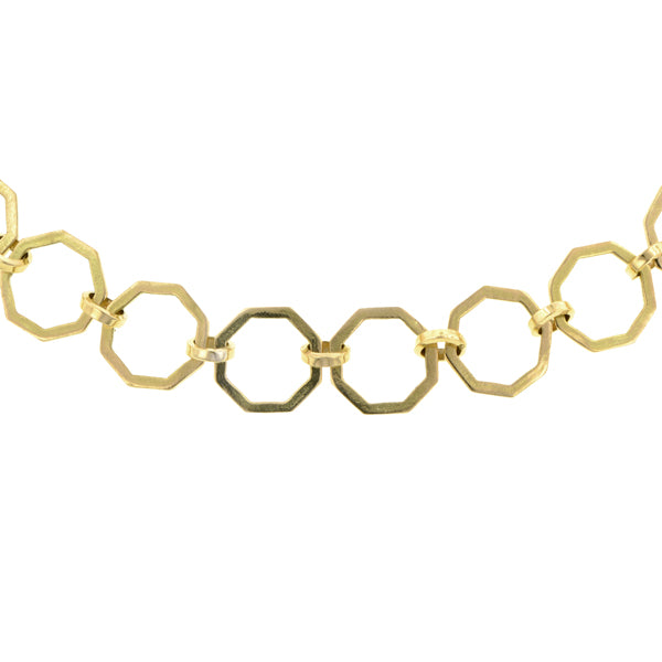Octagonal Link Chain Necklace-Heirloom by Doyle & Doyle::
