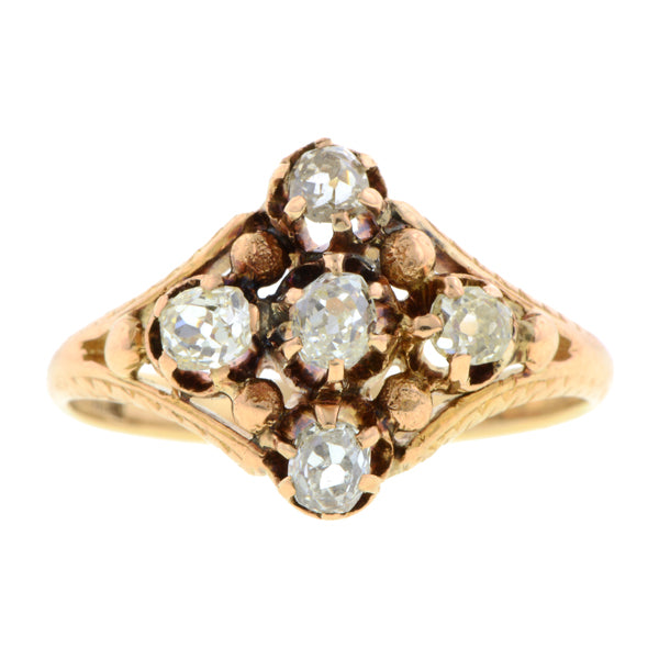 Victorian Diamond Cluster Ring:: Doyle & Doyle