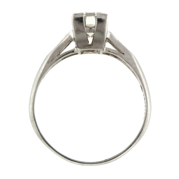Vintage Engagement Ring, Emerald Cut 1.00ct