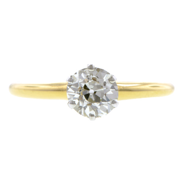Vintage Diamond Solitaire Engagement Ring, Old Euro 0.85ct:: Doyle & Doyle