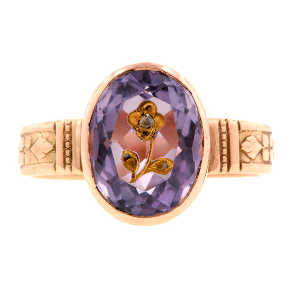 Victorian Amethyst & Rose Cut Ring:: Doyle & Doyle