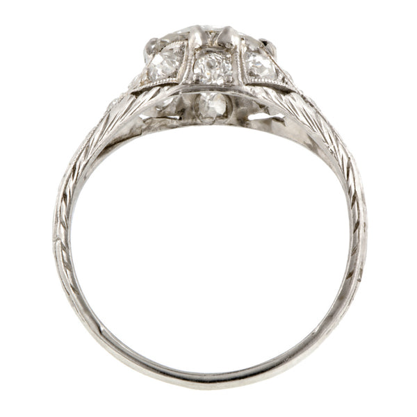 Art Deco Engagement Ring, RBC 1.36ct:: Doyle & Doyle