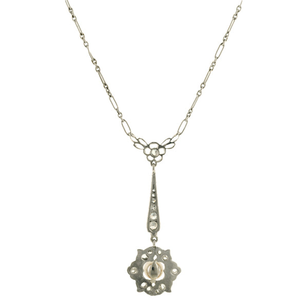 Edwawrdian Pearl & Diamond Necklace:: Doyle & Doyle