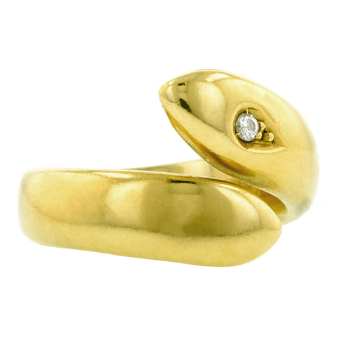 Diamond Snake Ring, RBC; 0.02ct