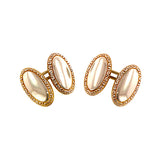 Antique Oval Embossed Edge Cufflinks