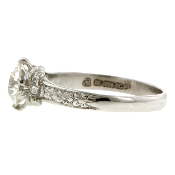 Flower Engagement Ring, Heirloom by Doyle & Doyle