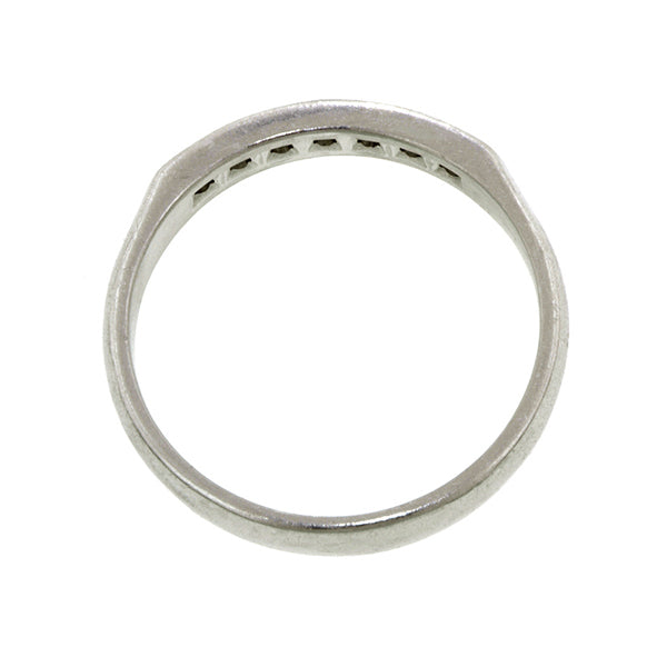 Vintage Wedding Band, Diamond and Platinum, sold by Doyle & Doyle vintage and antique jewelry boutique.
