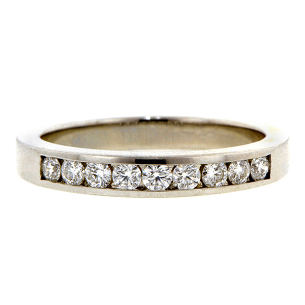 Estate Diamond Wedding Band Ring, Platinum, sold by Doyle & Doyle an antique & vintage jewelry store.