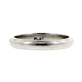 Estate ring: a Platinum Half Round Wedding Band sold by Doyle & Doyle vintage and antique jewelry boutique.