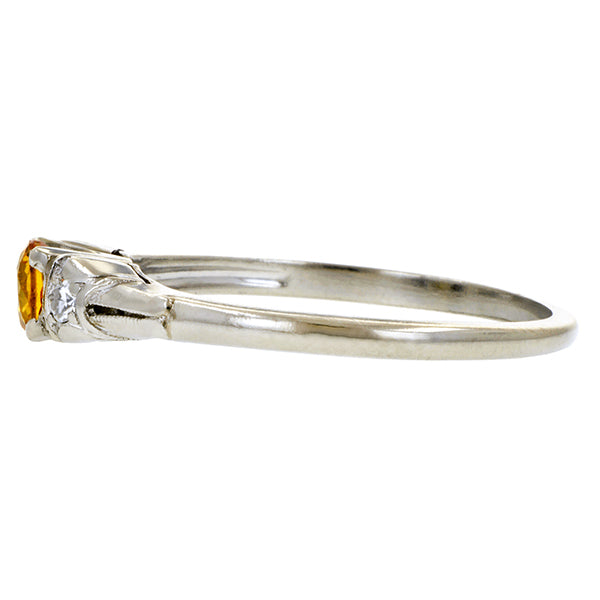 Vintage Golden Sapphire and Diamond Ring, 0.30ct:: Doyle & Doyle