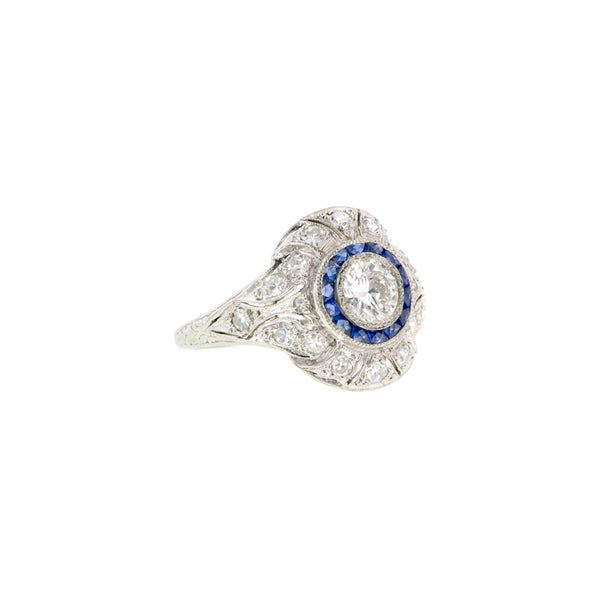 Art Deco TRB .50ct Platinum Engagement Ring :: Doyle & Doyle
