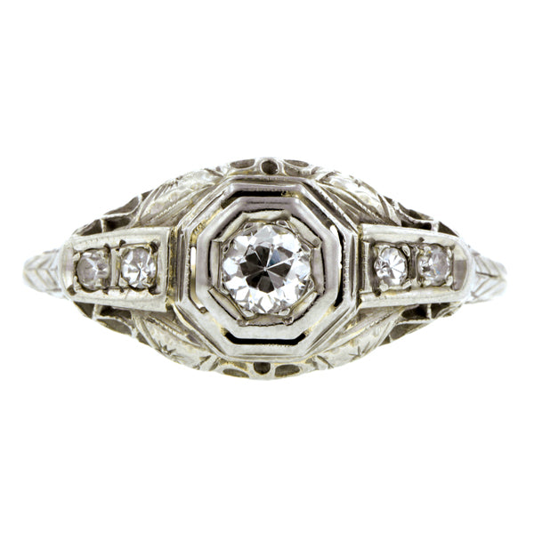Art Deco Engagement Ring, TRB  0.16ct :: Doyle & Doyle