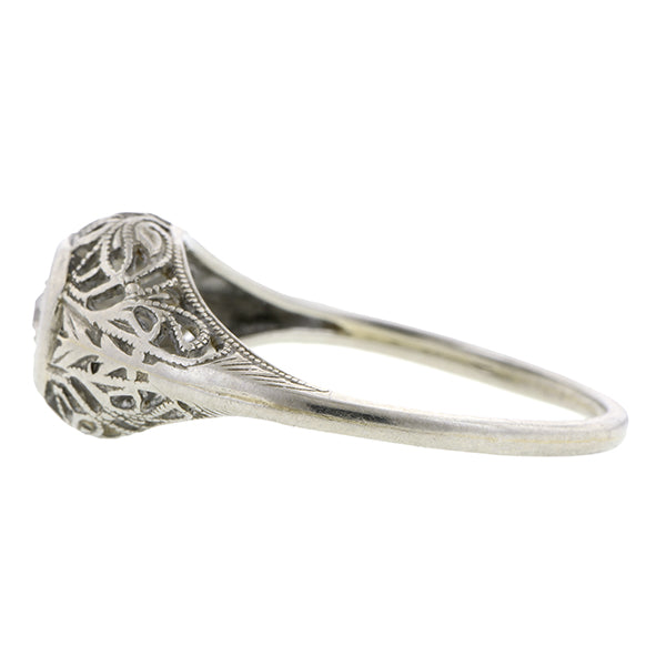 Art Deco Diamond Filigree Ring, OE 0.06ct :: Doyle & Doyle