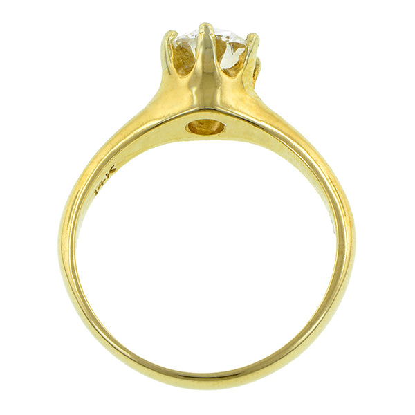 Vintage Diamond Solitaire Engagement Ring; Cushion Brilliant 1.04ct:: Doyle & Doyle