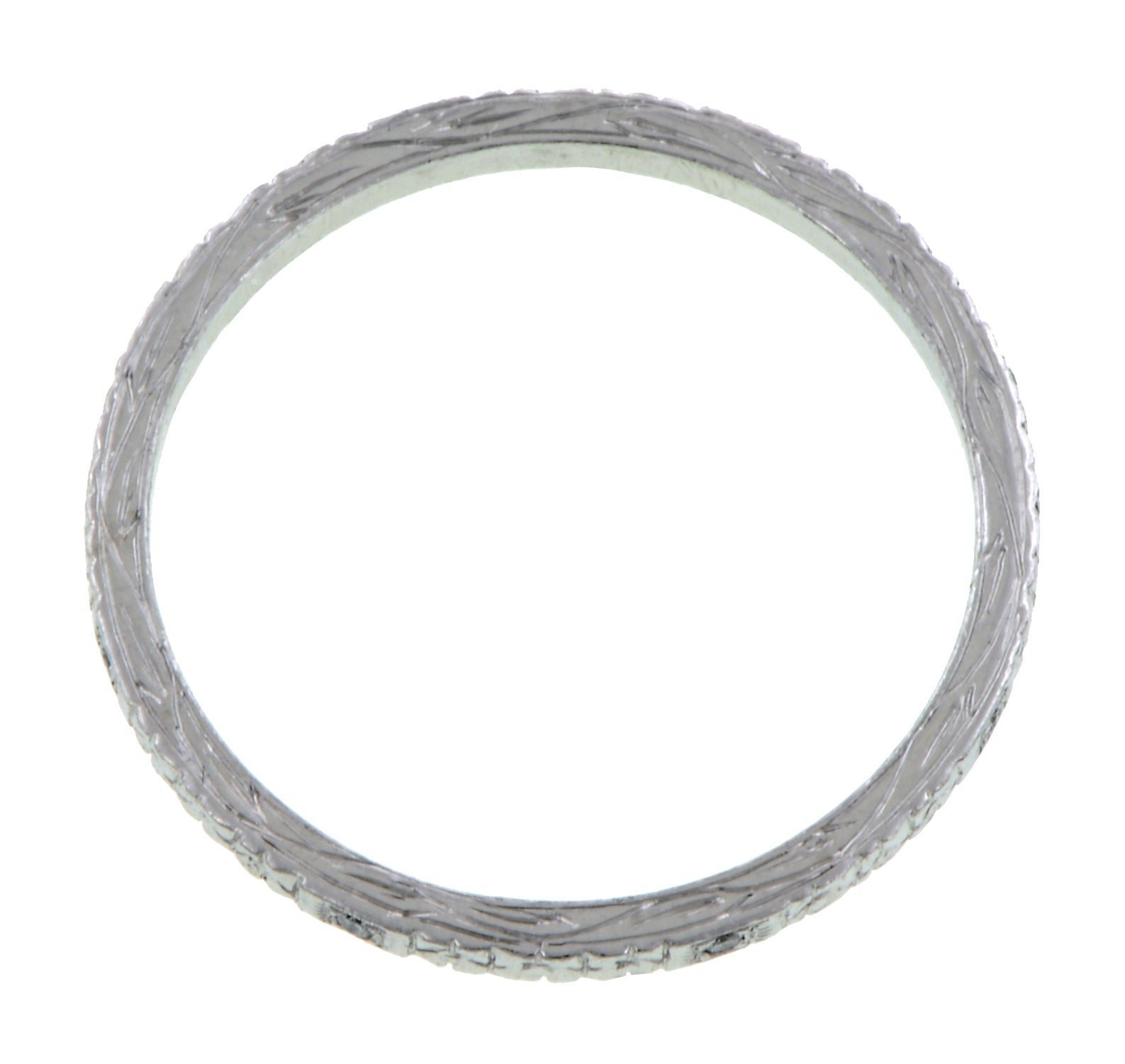 Engraved Platinum Diamond  Wedding Band Ring