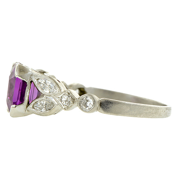 Vintage Pink Sapphire & Diamond Ring, 2.07ct ::Doyle & Doyle