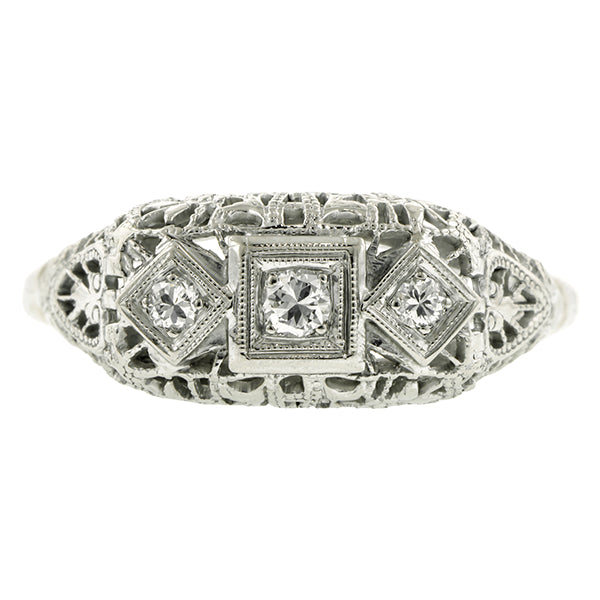 Vintage Filigree Diamond Ring:: Doyle & Doyle