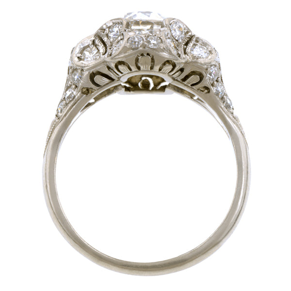 Vintage Diamond Engagement Ring, Old Euro 1.02ct