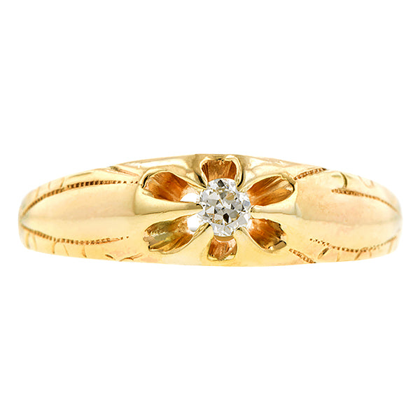 Victorian Belcher Set Diamond Ring