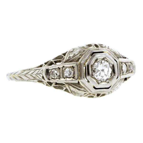 Art Deco Engagement Ring, TRB  0.16ct:: Doyle & Doyle