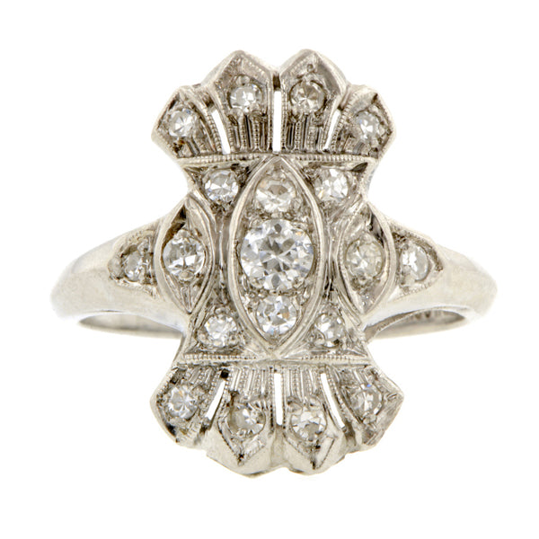 Art Deco Diamond Dinner Ring::  Doyle & Doyle