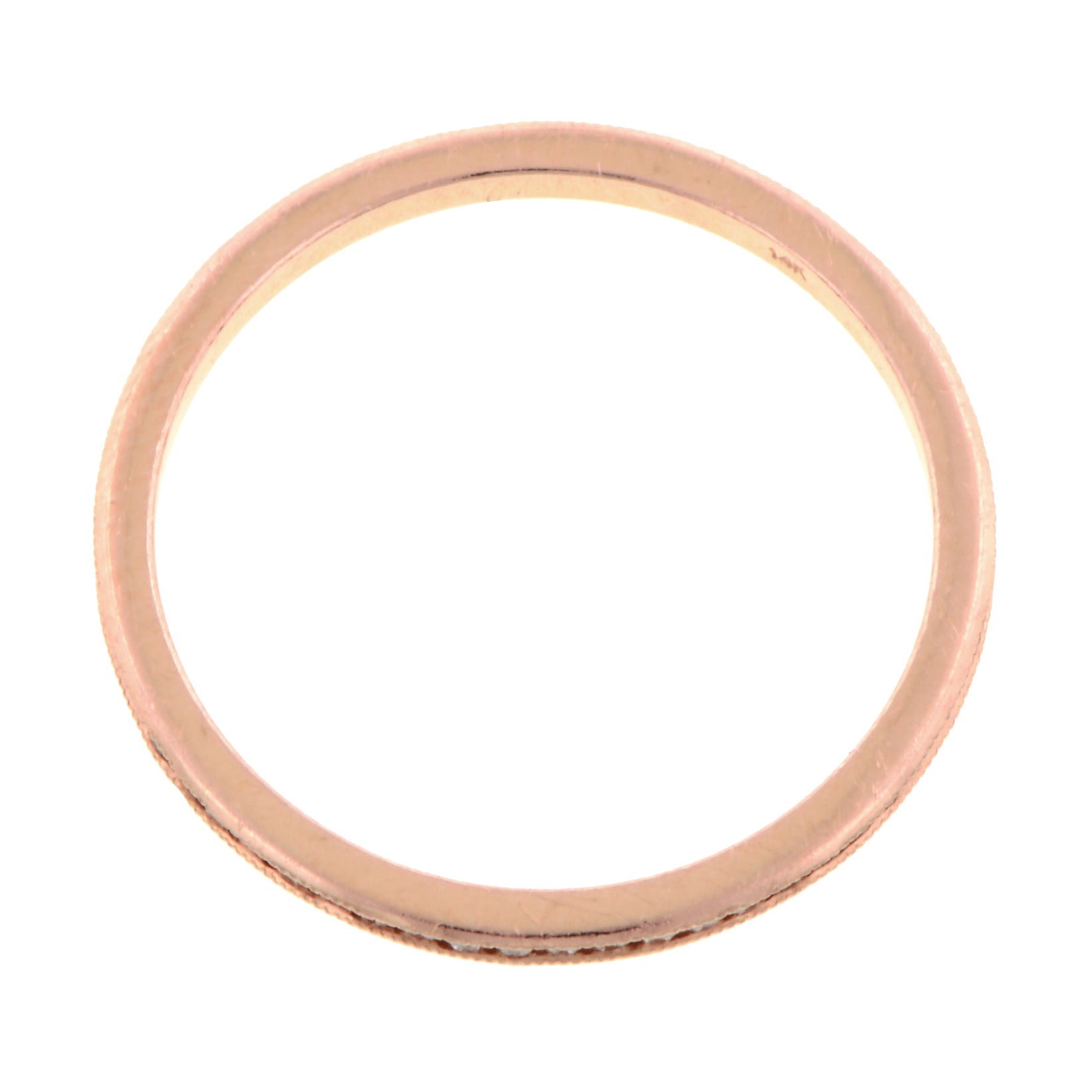 Contemporary ring: a Rose Gold Diamond Eternity Band, 0.25ctw. sold by Doyle & Doyle vintage and antique jewelry boutique.