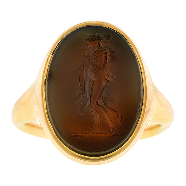 Victorian Hercules Intaglio Ring:: Doyle & Doyle
