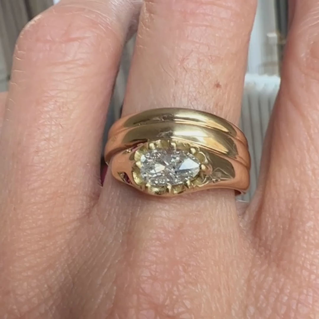 Victorian Diamond Snake Ring sold by Doyle and Doyle an antique and vintage jewelry boutique