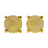 Round Cabochon Opal Stud Earrings sold by Doyle & Doyle vintage and antique boutique.