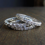 French Cut Baguette Diamond Band set in platinum from Doyle & Doyle