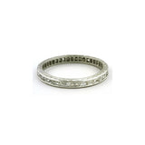 Contemporary ring: a Platinum French Cut Baguette Diamond Band sold by Doyle & Doyle vintage and antique jewelry boutique.