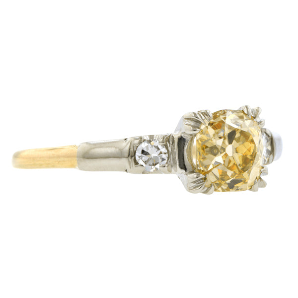 Vintage Diamond Engagement Ring, Cushion 0.99ct::