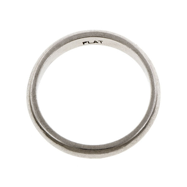 Estate ring: a Platinum Half Round Wedding Band sold by Doyle & Doyle vintage and antique jewelry boutique.