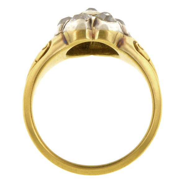 Georgian Diamond Cluster Ring::