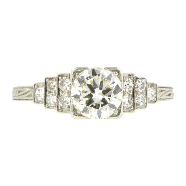 Art Deco Diamond Engagement Ring, TRB 0.74ct::Doyle & Doyle
