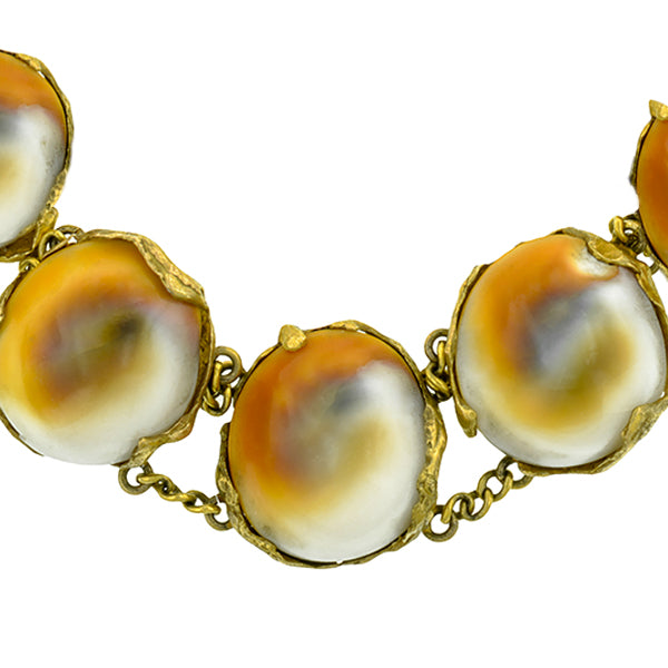 Antique Operculum Shell Bracelet