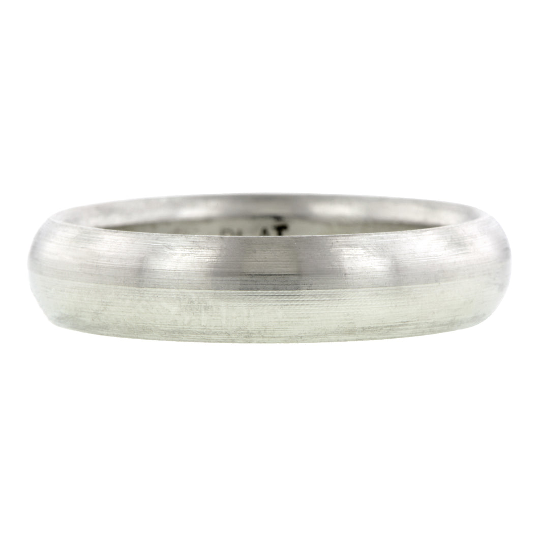 Contemporary ring: a Platinum Comfort Fit Wedding Band Ring, 5mm sold by Doyle & Doyle vintage and antique jewelry boutique.