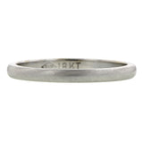 Contemporary ring: a White Gold Half Round Wedding Band 2mm sold by Doyle & Doyle vintage and antique jewelry boutique.