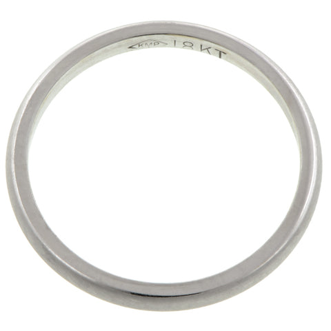 Contemporary ring: a White Gold Half Round Wedding Band 2mm sold by Doyle & Doyle vintage and antique jewelry boutique.