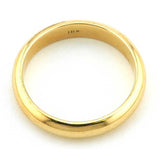 Contemporary ring: a Yellow Gold 18k Half Round Wedding Band, 4mm sold by Doyle & Doyle vintage and antique jewelry boutique. 