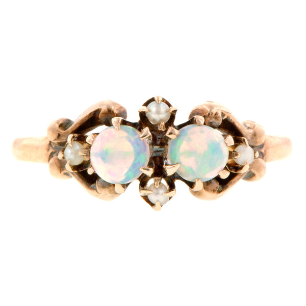 Victorian Opal & Pearl Ring