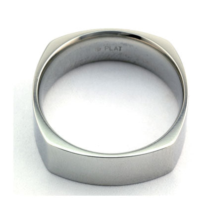 Square Platinum Wedding Band :: Doyle & Doyle
