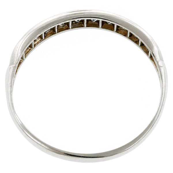 Vintage Wedding Band Ring, Diamond and Platinum, sold by Doyle & Doyle vintage and antique jewelry boutique.