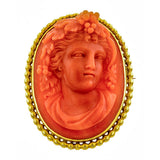 Victorian Coral Bacchante Cameo:: Doyle & Doyle
